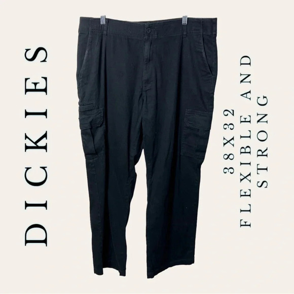 0360W. MEN’S DICKIES‎ WORKWEAR CARGO FLEXIBLE AND DURABLE PANTS SIZE 38X32 - Picture 1 of 10